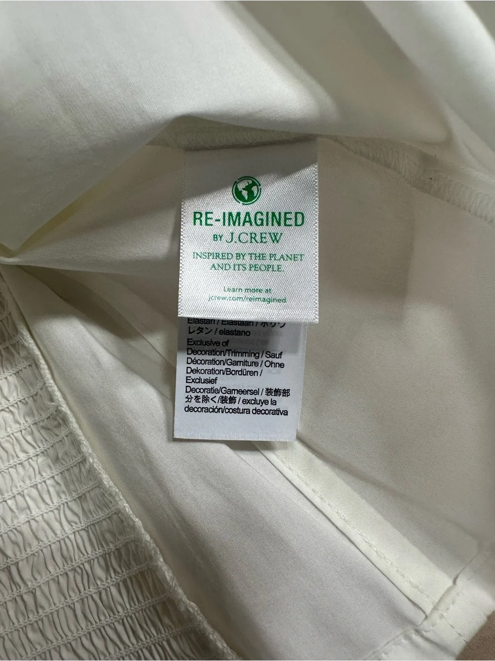 NWT J.Crew Puff-Sleeve Square-Neck Cotton Poplin Corset Top White Size 10